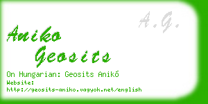 aniko geosits business card